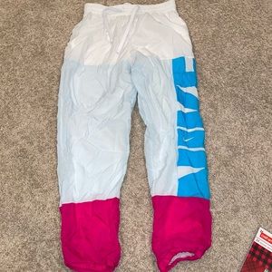 Nike White, Blue, and Pink Joggers